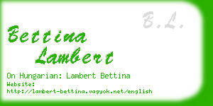 bettina lambert business card